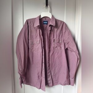 Resistol Men’s Western Snap Button Shirt Red Gingham Plaid Long Sleeve Size L